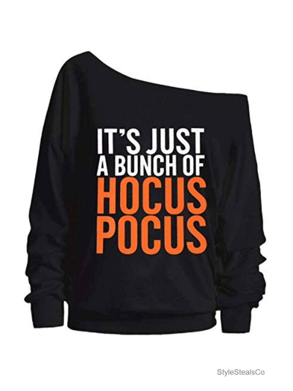 Hocus Pocus Sweatshirt Halloween Off Shoulder Pullover Top